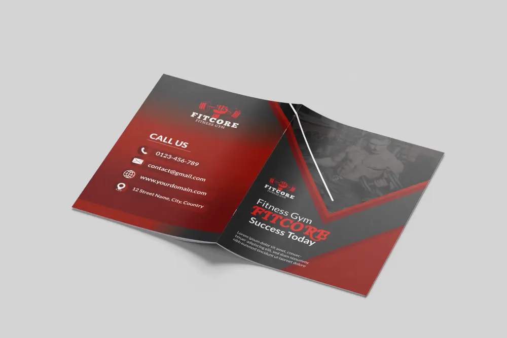 تصميم مطوية/ بروشور ثنائي بشكل احترافي للشركات_الوجه الأمامي مقابل 5$
