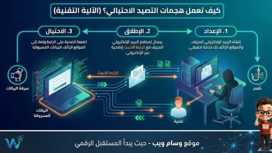 إعداد تقرير توعوي شامل وأمن سيبراني عن هجمات التصيد الاحتيالي (Phishing) للشركات والمؤسسات