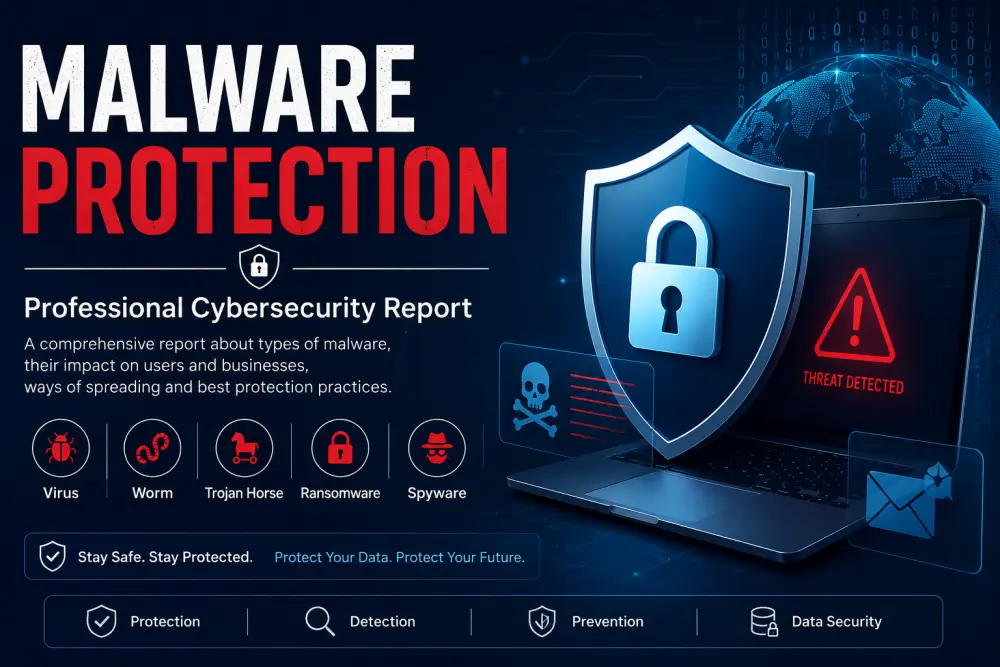 إعداد تقرير احترافي ومنظم عن الحماية من البرمجيات الخبيثة Malware Protection بصيغة PDF