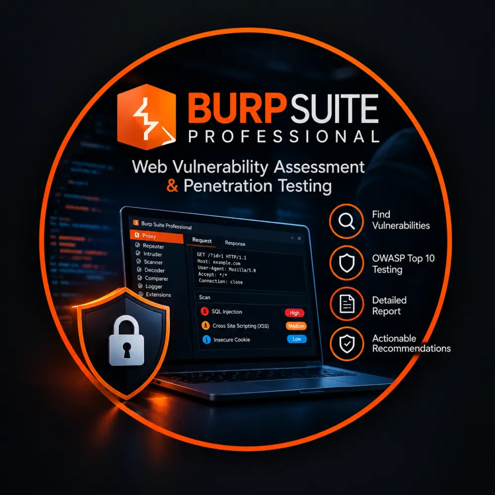 فحص أمان المواقع واكتشاف الثغرات باستخدام Burp Suite Professional