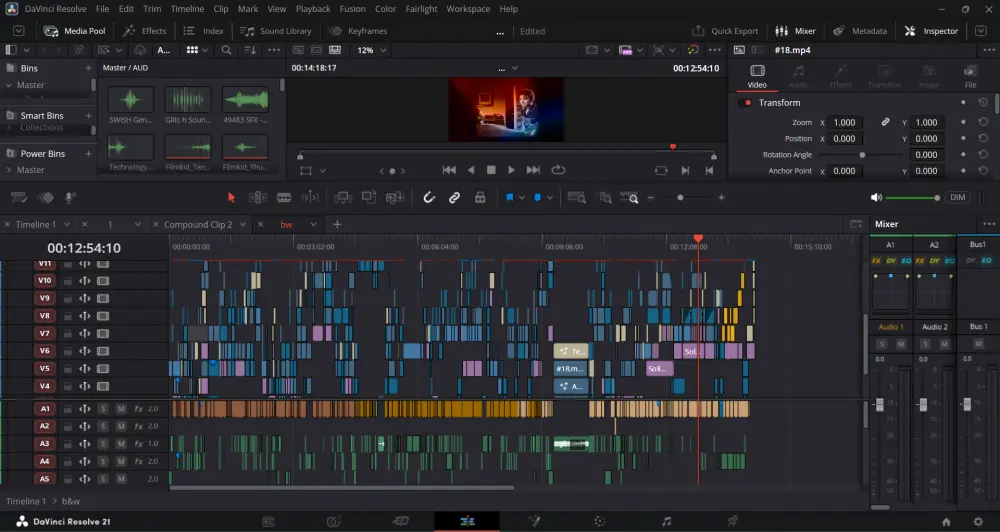 مونتاج فيديو يوتيوب سينمائي —حتى5 دقايق  وثائقي، سردي، قصصي، جرائم مقابل 40 دولار(Storytelling، Color Grading، Sound Design)