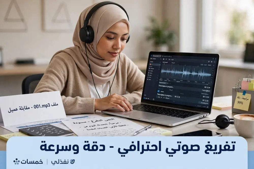 سأفرغ لك 15 دقيقة من الصوت إلى نص Word بدقة عالية