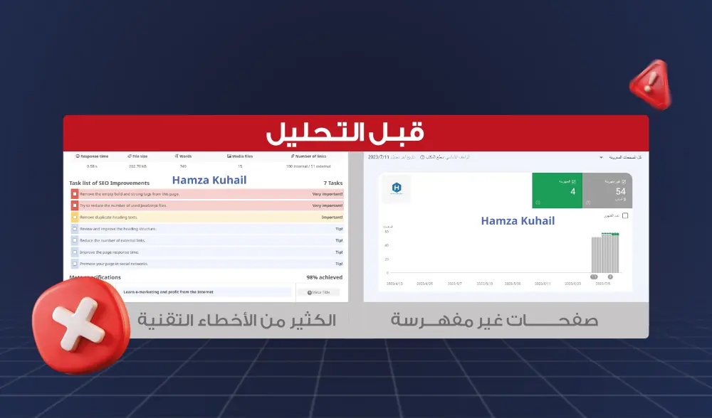 تدقيق SEO شامل يكشف أخطاء موقعك ويمنحك خطة إصلاح ترفع ترتيبك في Google