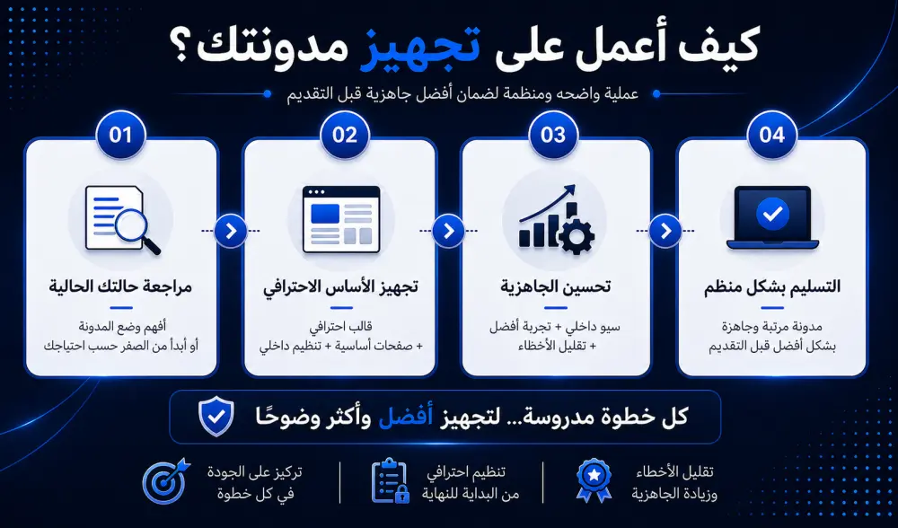 إنشاء مدونة بلوجر احترافية بتجهيز صحيح يرفع فرص القبول في أدسنس