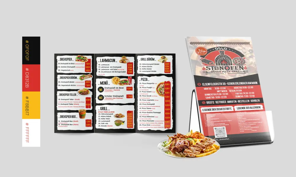 تصميم منيو مطعم او كافيه - Menu design