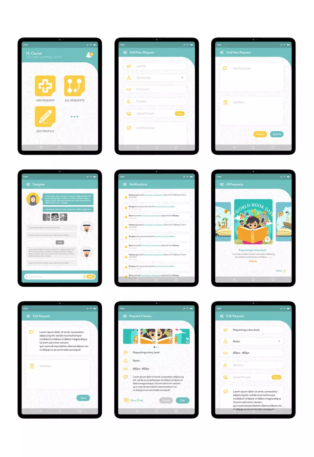 تصميم layouts احترافية (موقع/ تطبيق/ لوحة تحكم)
