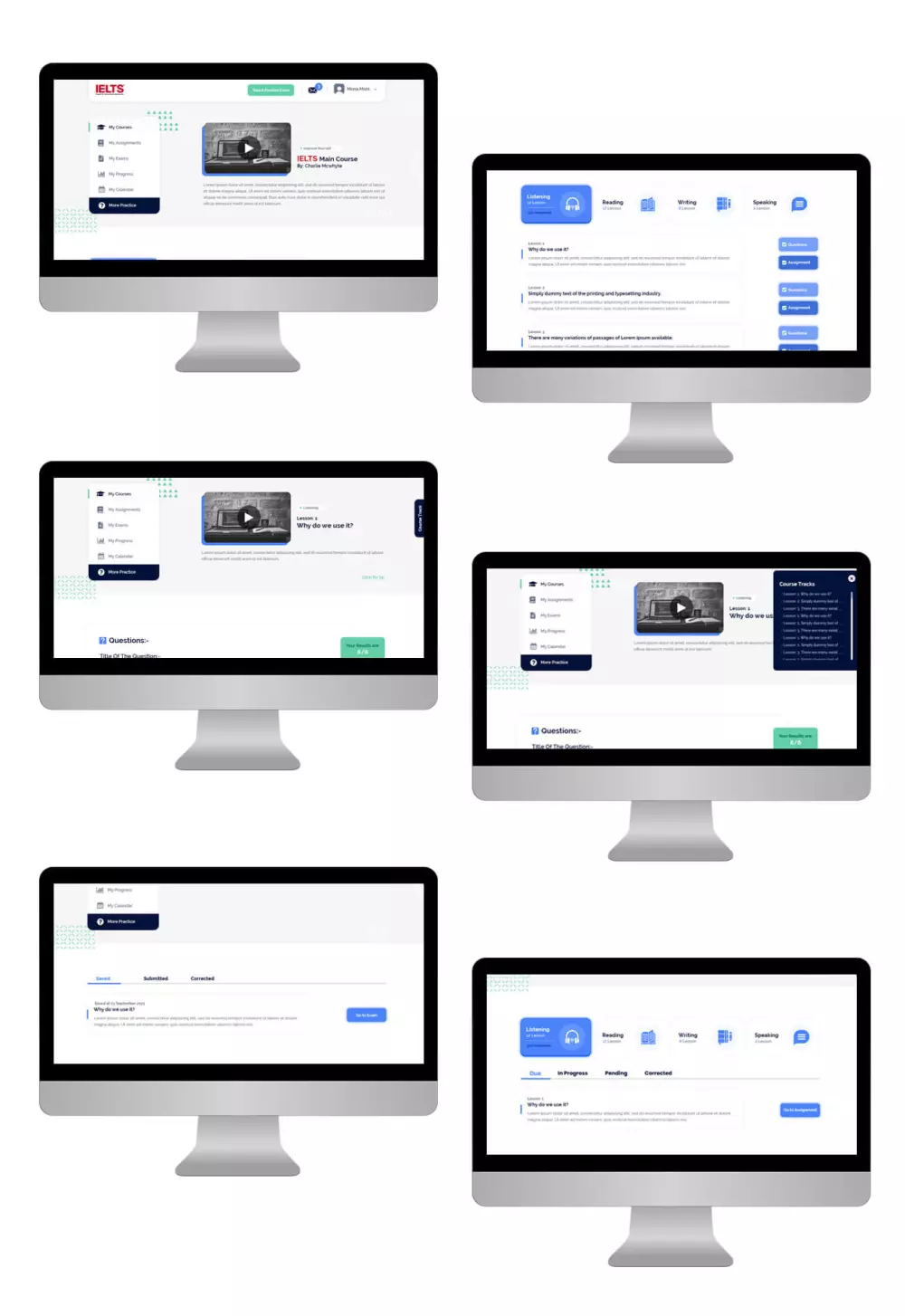 تصميم layouts احترافية (موقع/ تطبيق/ لوحة تحكم)