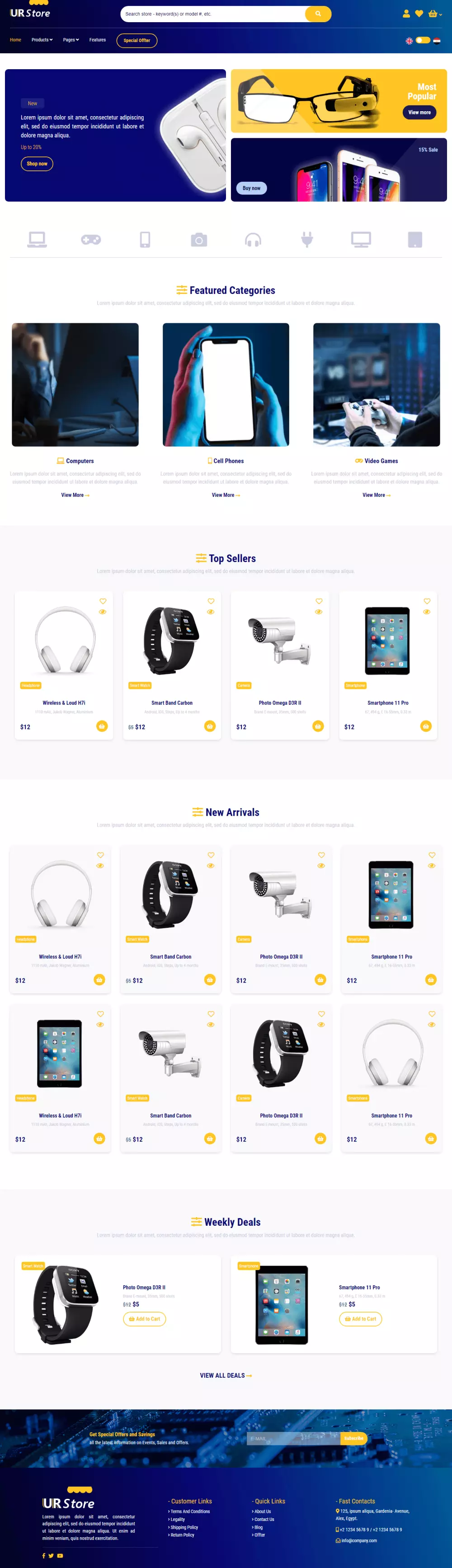 تصميم layouts احترافية (موقع/ تطبيق/ لوحة تحكم)