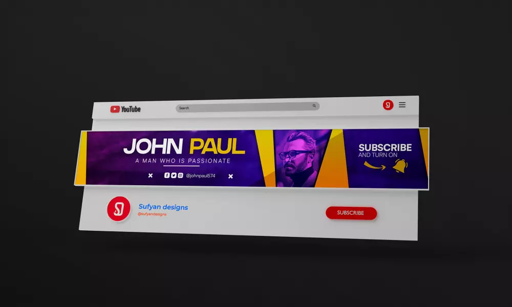 تصميم غلاف اليوتيوب بشكل مميز | Youtube cover