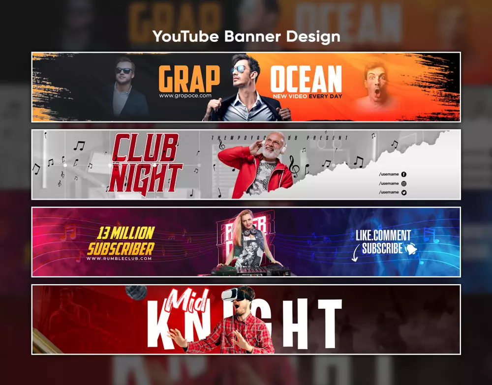 تصميم غلاف اليوتيوب بشكل مميز | Youtube cover