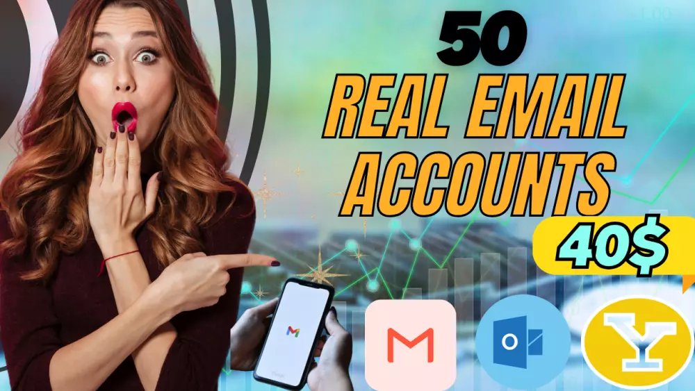 أوفرلك 50 حسابات أيميل حقيقية جاهزة للإستخدام
