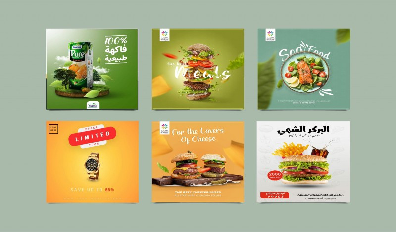 تصميم للسوشيال ميديا بمقاسات مختلفة لكل المنصات