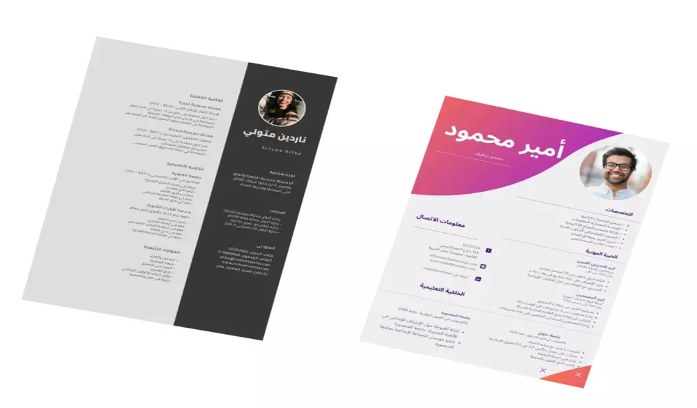 اقوم بتصميم سيرة ذاتية Cv باللغة (العربية-الانجليزية-الفرنسية-الالمانية) طبقاً للمقاييس العالمية.