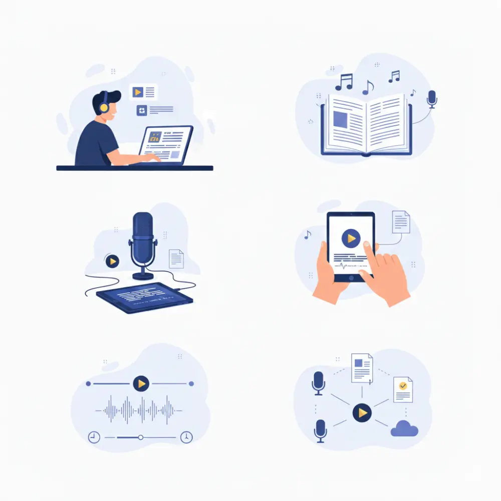 تفريغ محتوى صوتي وفيديو إلى ملفات Word أو PDF