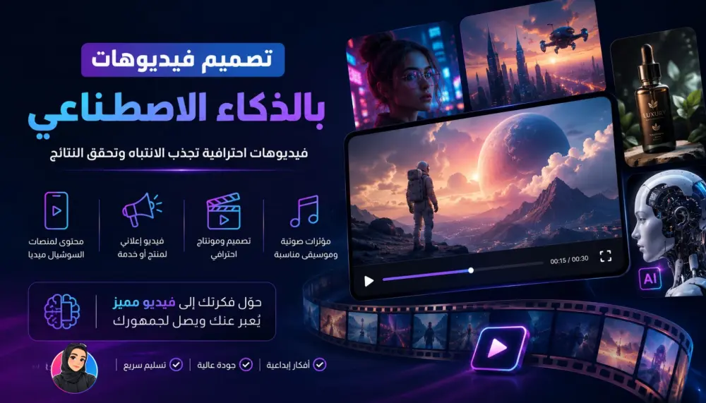 تصميم فيديوهات محتوى و إعلانية