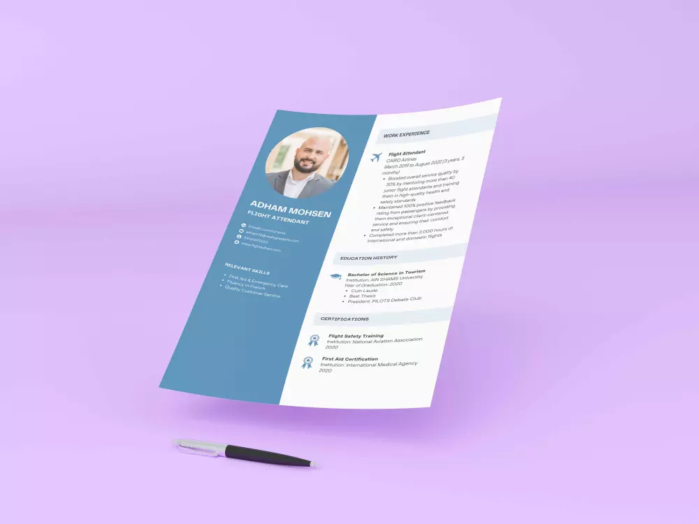 تصميم سيرة ذاتية CV بشكل احترافي وجذاب