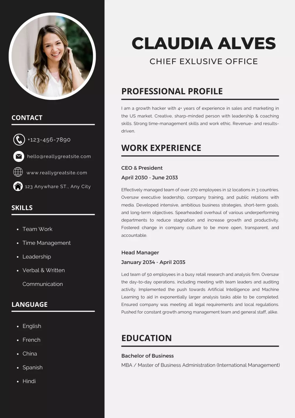 سأقوم بكتابة السيرة الذاتية الاحترافية لك بشكل يبرز مهاراتك وخبراتك بشكل جذاب وواضح ( بالانجليزية او عربية )