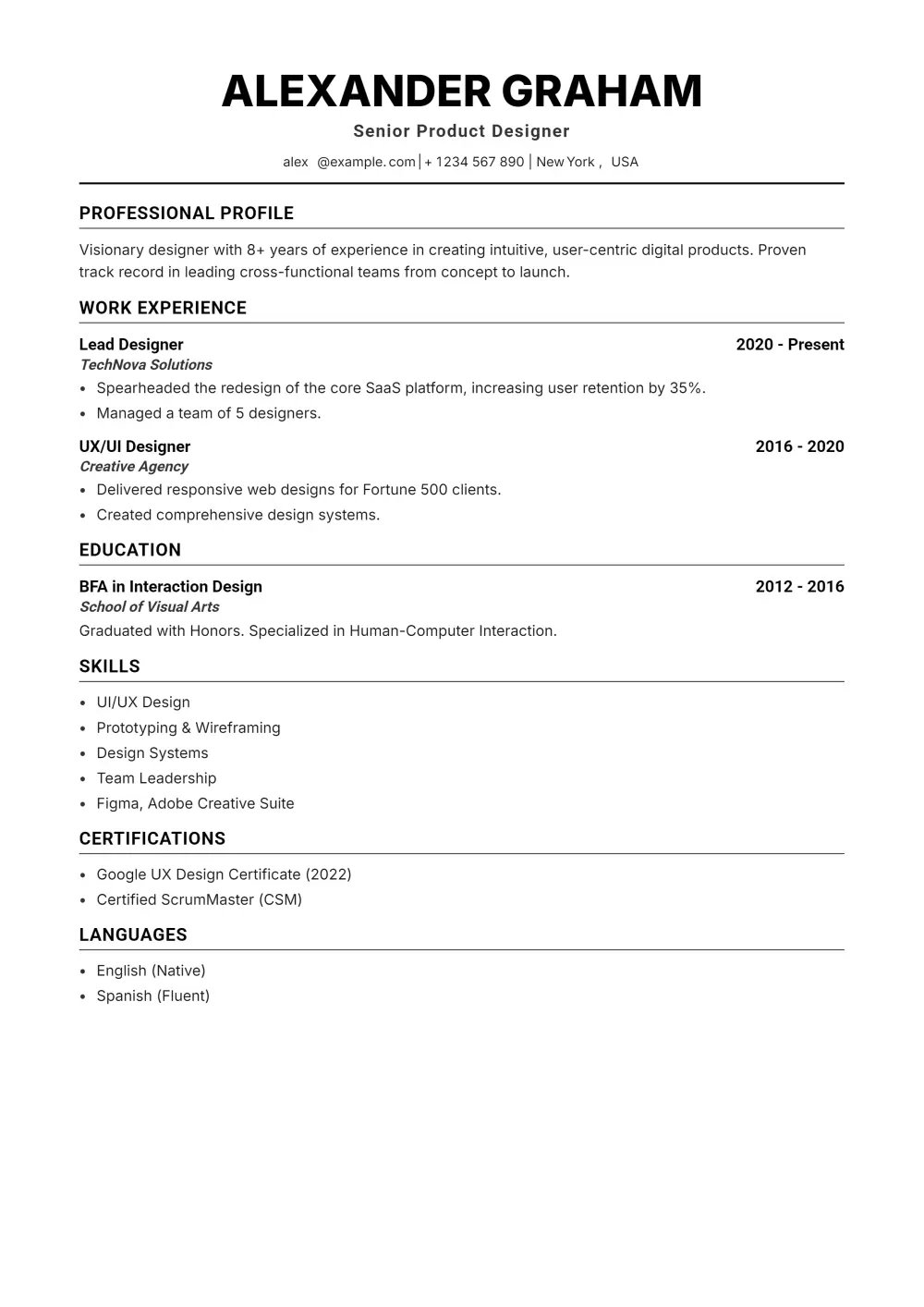 تصميم سيرة ذاتية (CV) احترافية متوافقة مع أنظمة الـ ATS باللغة العربية والانجليزية