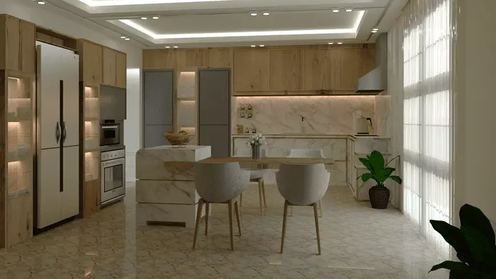 تصميم فراغ داخلي أو خارجي  مقابل 5$ بكل متر مربع