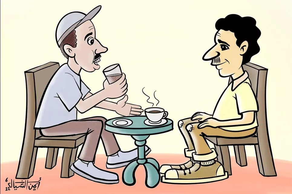 رسم كاريكاتيري يدوي