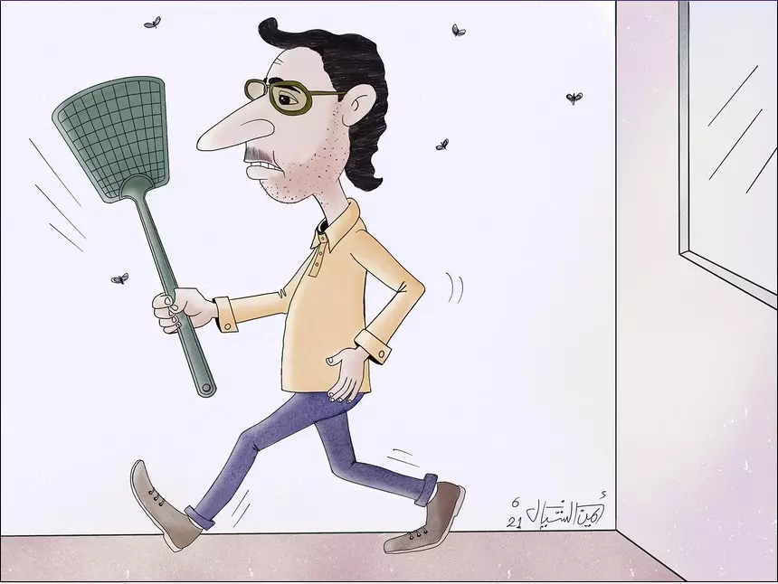 رسم كاريكاتيري يدوي