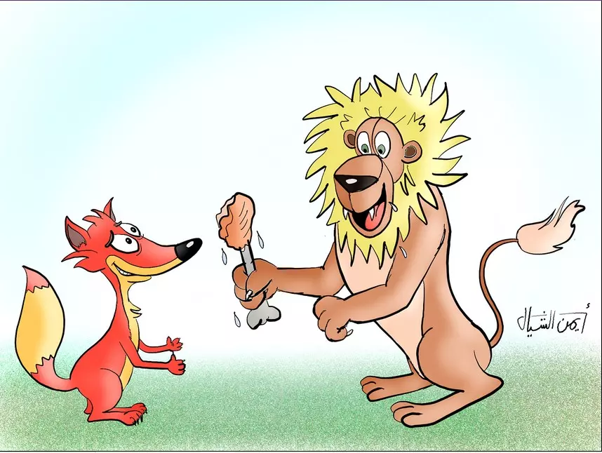 رسم كاريكاتيري يدوي