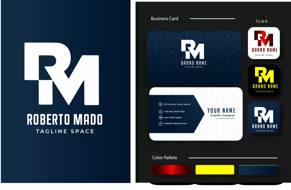 تصميم هويه بصريه كامله