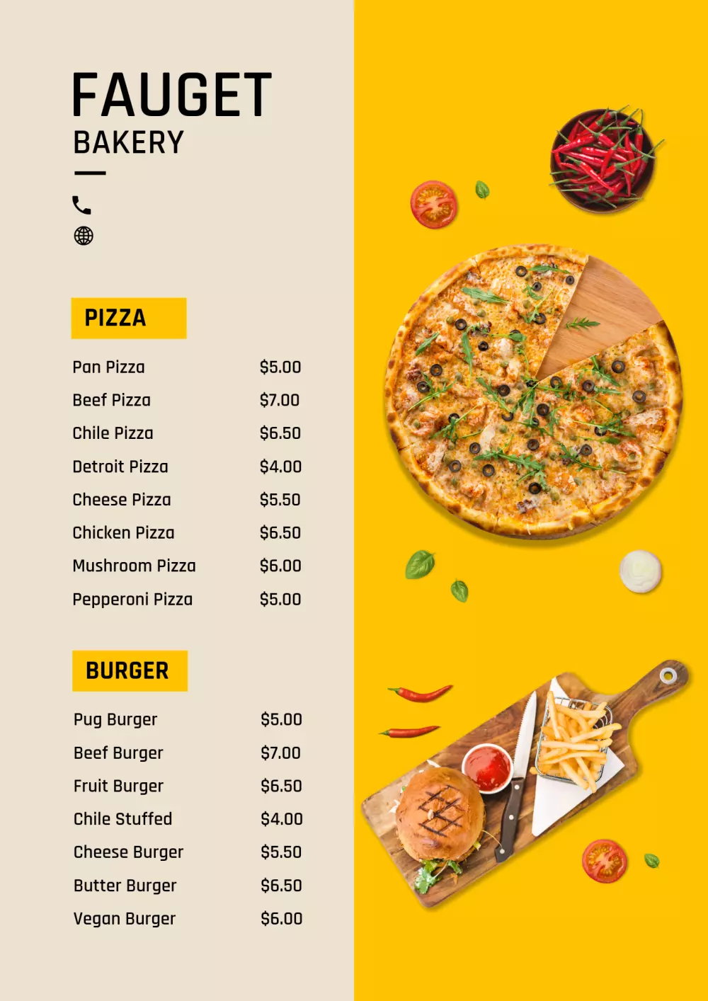 تصميم منيو مطعم او كافيه احترافي شخصي او تجاري