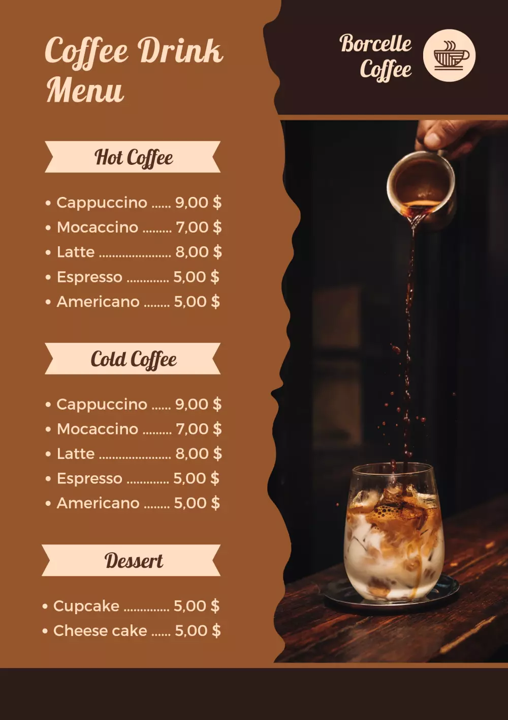 تصميم منيو مطعم او كافيه احترافي شخصي او تجاري