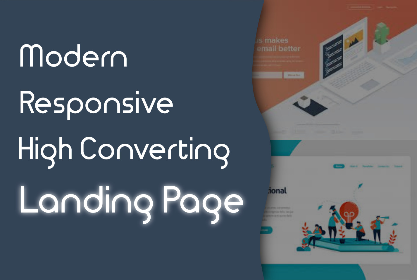 ساقوم بتصميم و برمجة صفحة هبوط احترافية مقابل 10 دولار