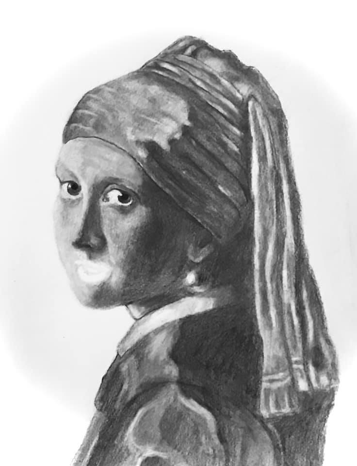 رسم بورتريه فحم/رصاص ب 5 دولار .