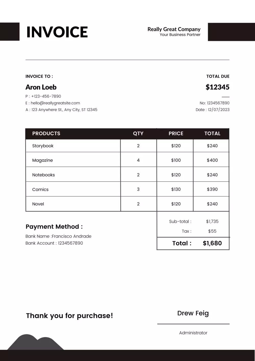 تصميم  فاتورة بشكل احترافي