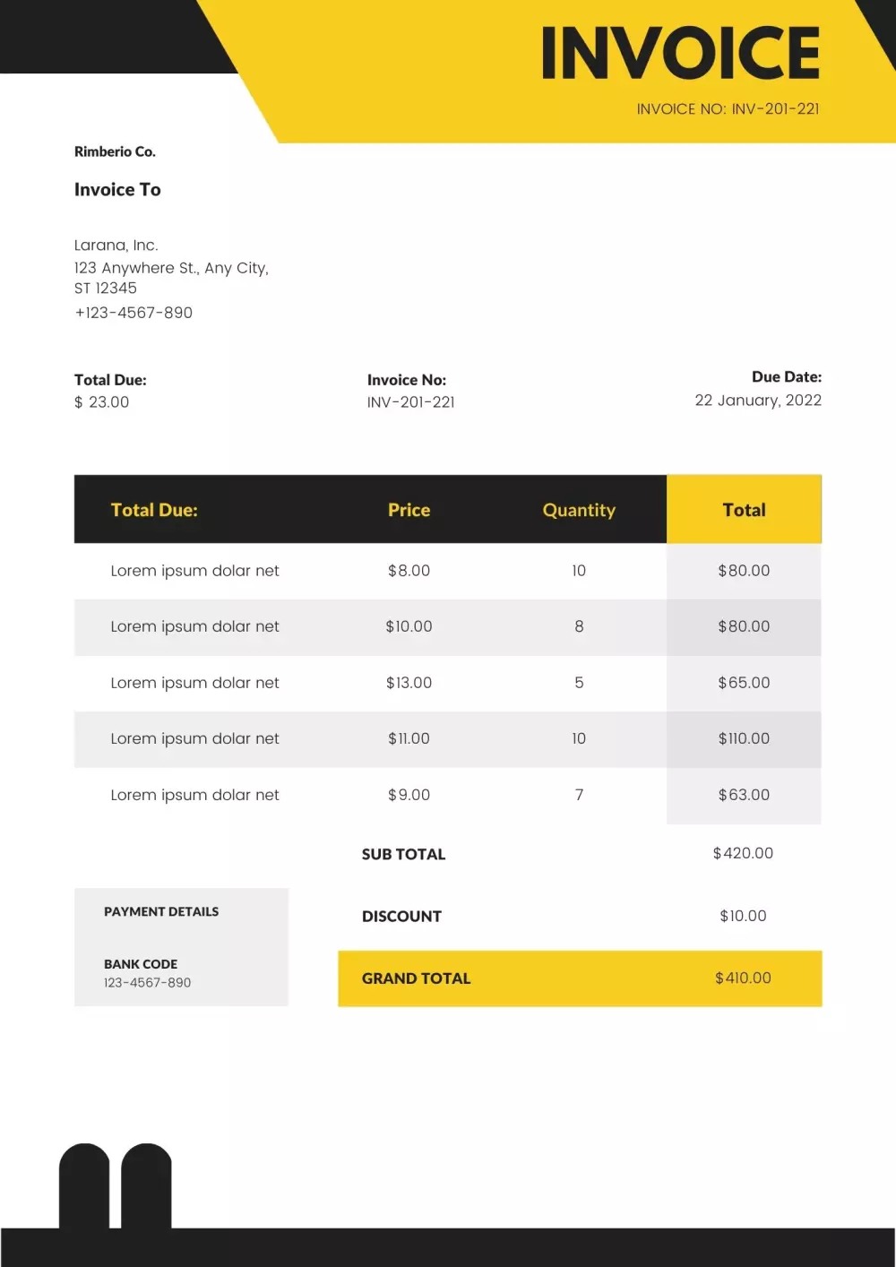 تصميم  فاتورة بشكل احترافي