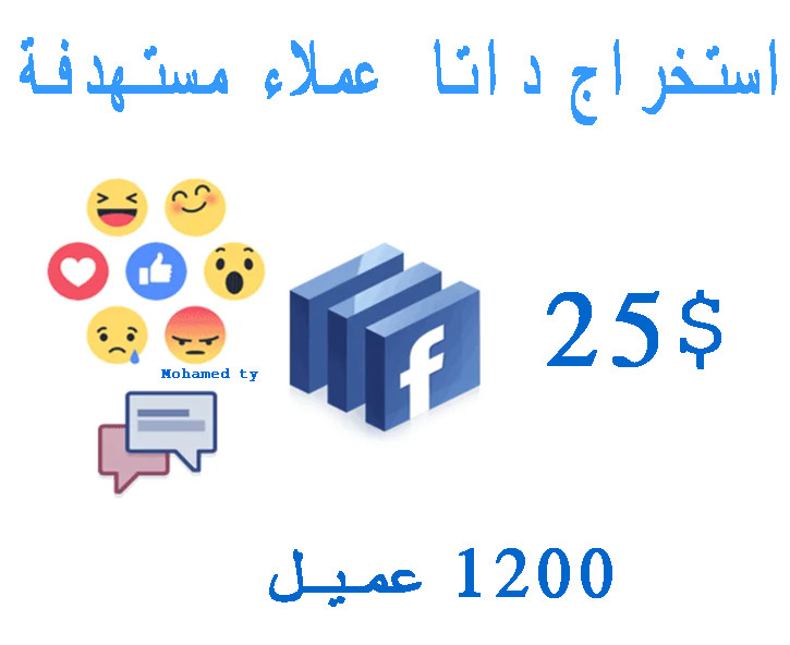 تحليل بيانات عملاء ( البيانات العامة ) من الفيس بوك للتسويق - كل 1200 عميل 25$