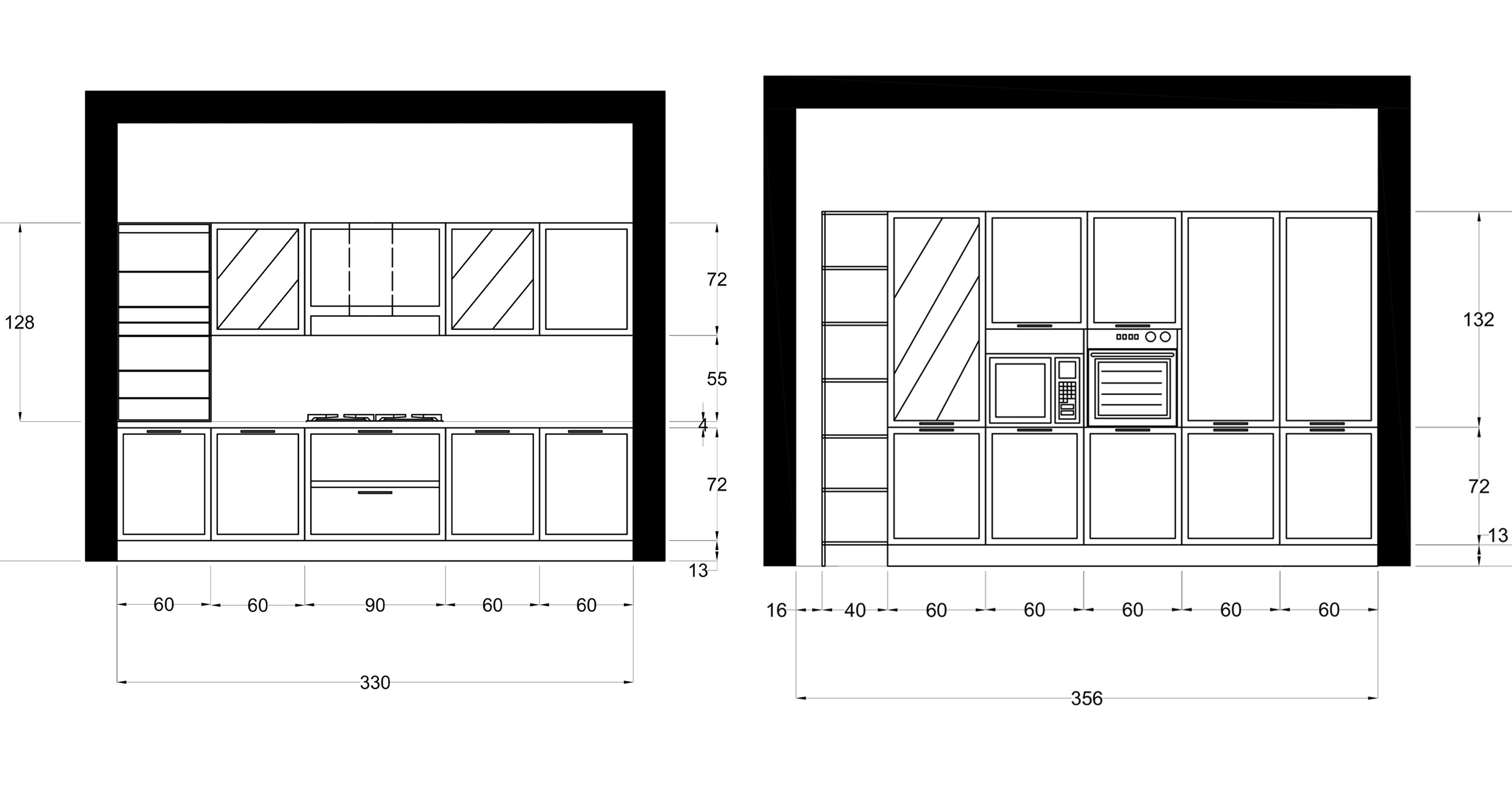 تصميم مخطط مطبخ 2D مقابل 5$