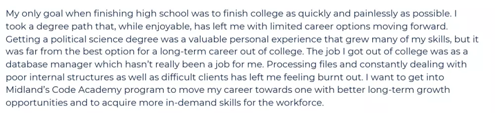 كتابة خطاب الدوافع أو الغرض من الدراسة (Personal statement)