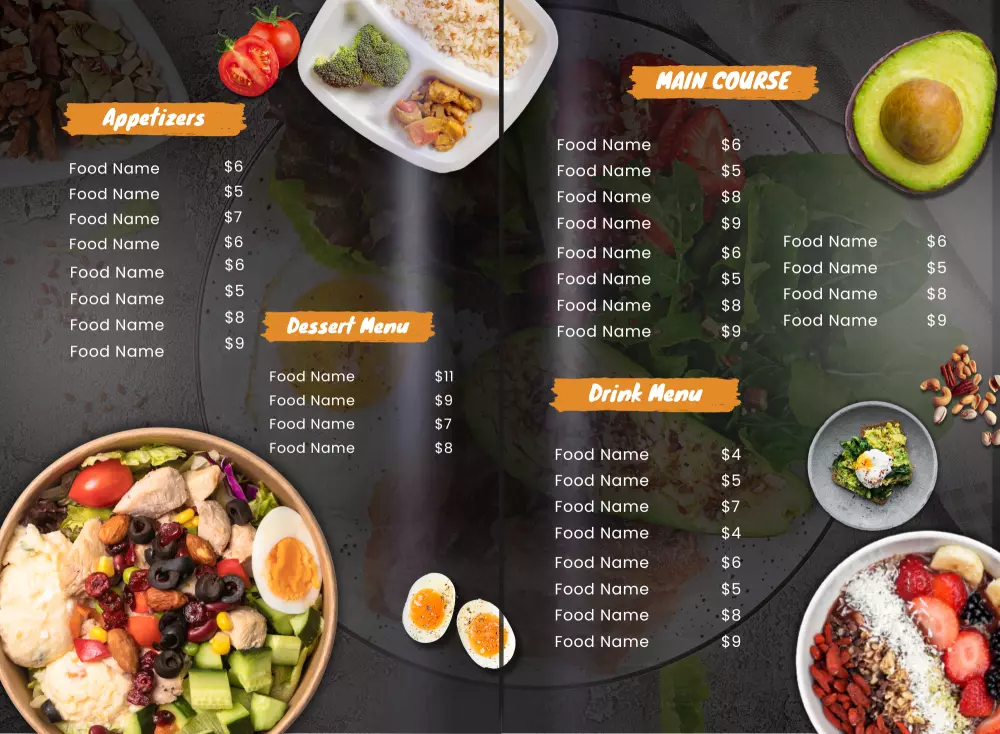 تصميم منيو (Menu) إحترافي