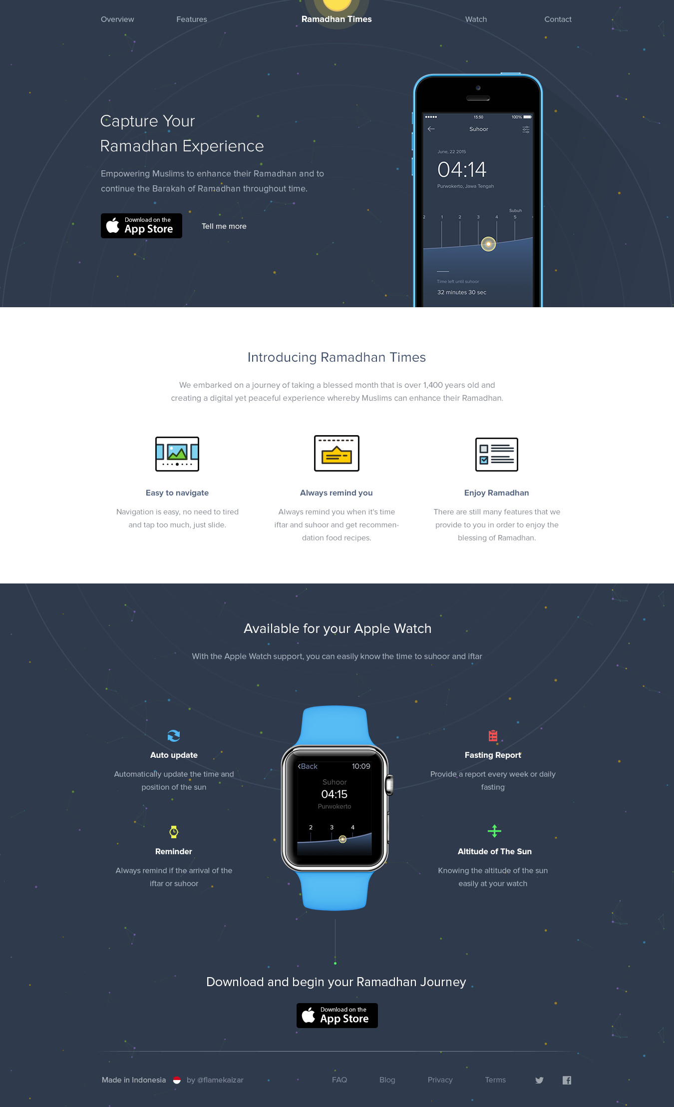 web application landing page