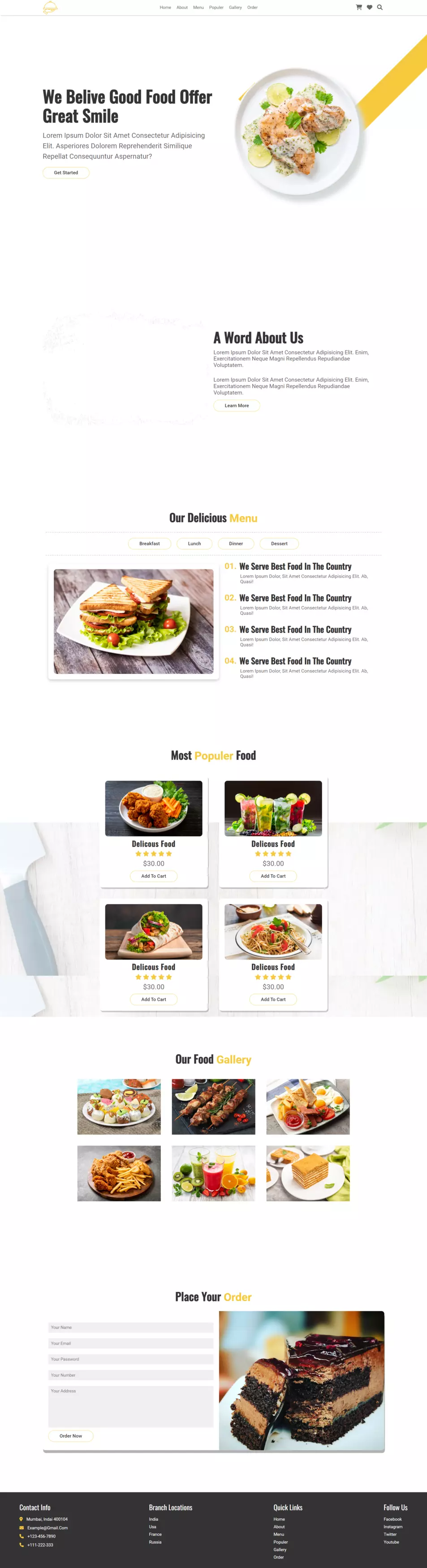 تحويل تصميم FIGMA او XD او PSD الي موقع الكتروني