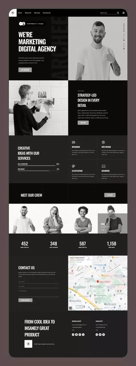 تصميم وجهات مواقع الويب - Html , CSS, Bootstrap