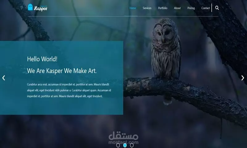 تصميم موقع الكتروني template two