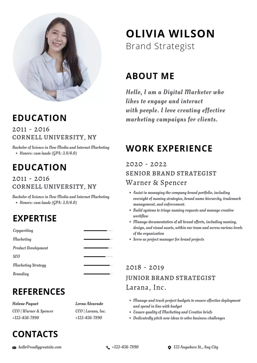 تصميم سيره ذاتية CV