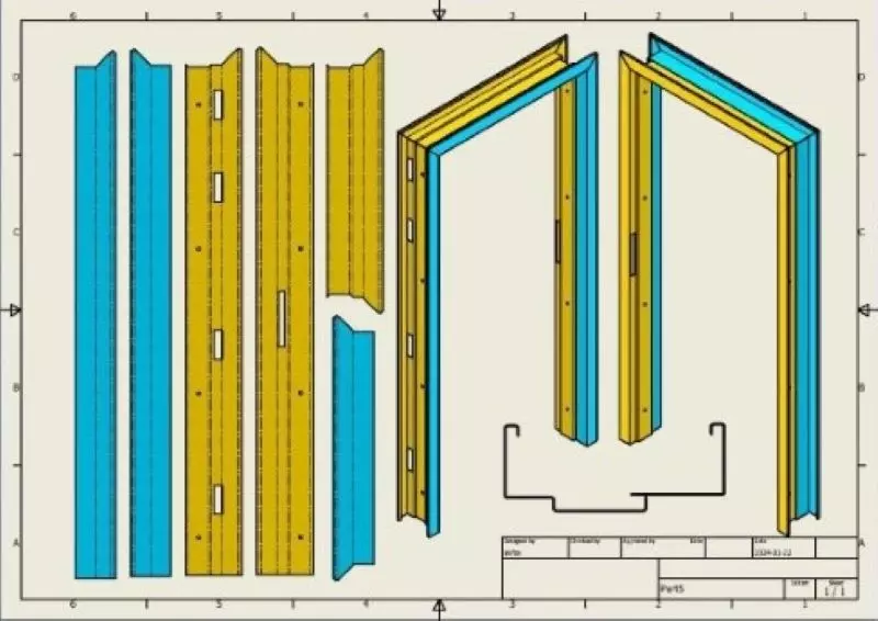 تصميم حلق باب معدني 3d يصلح للتقطيع على ماكينات الليزر