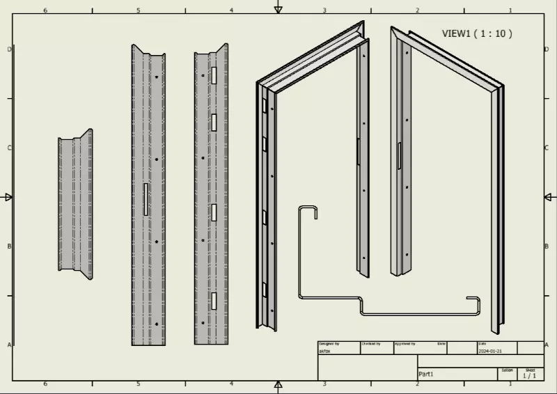 تصميم حلق باب معدني 3d يصلح للتقطيع على ماكينات الليزر