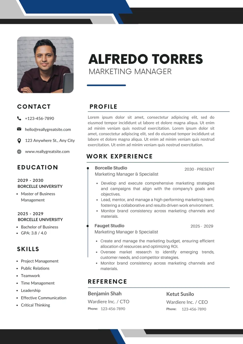 CV مميز واحترافي عربي English