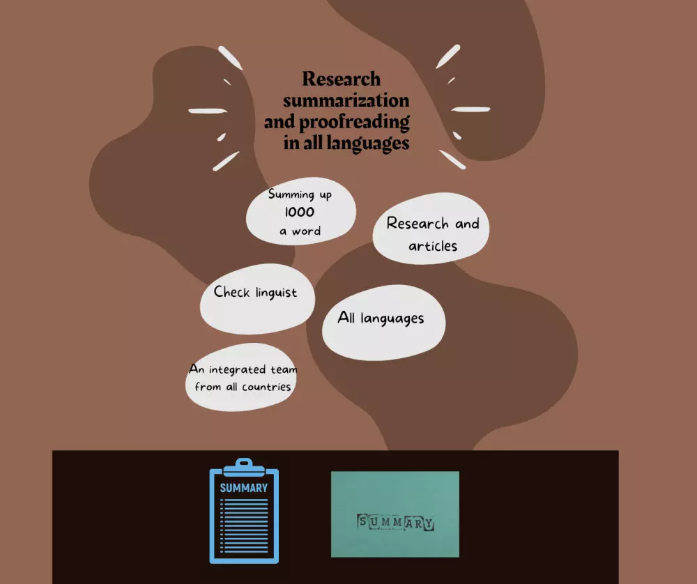 تلخيص الأبحاث و تدقيق لغوي