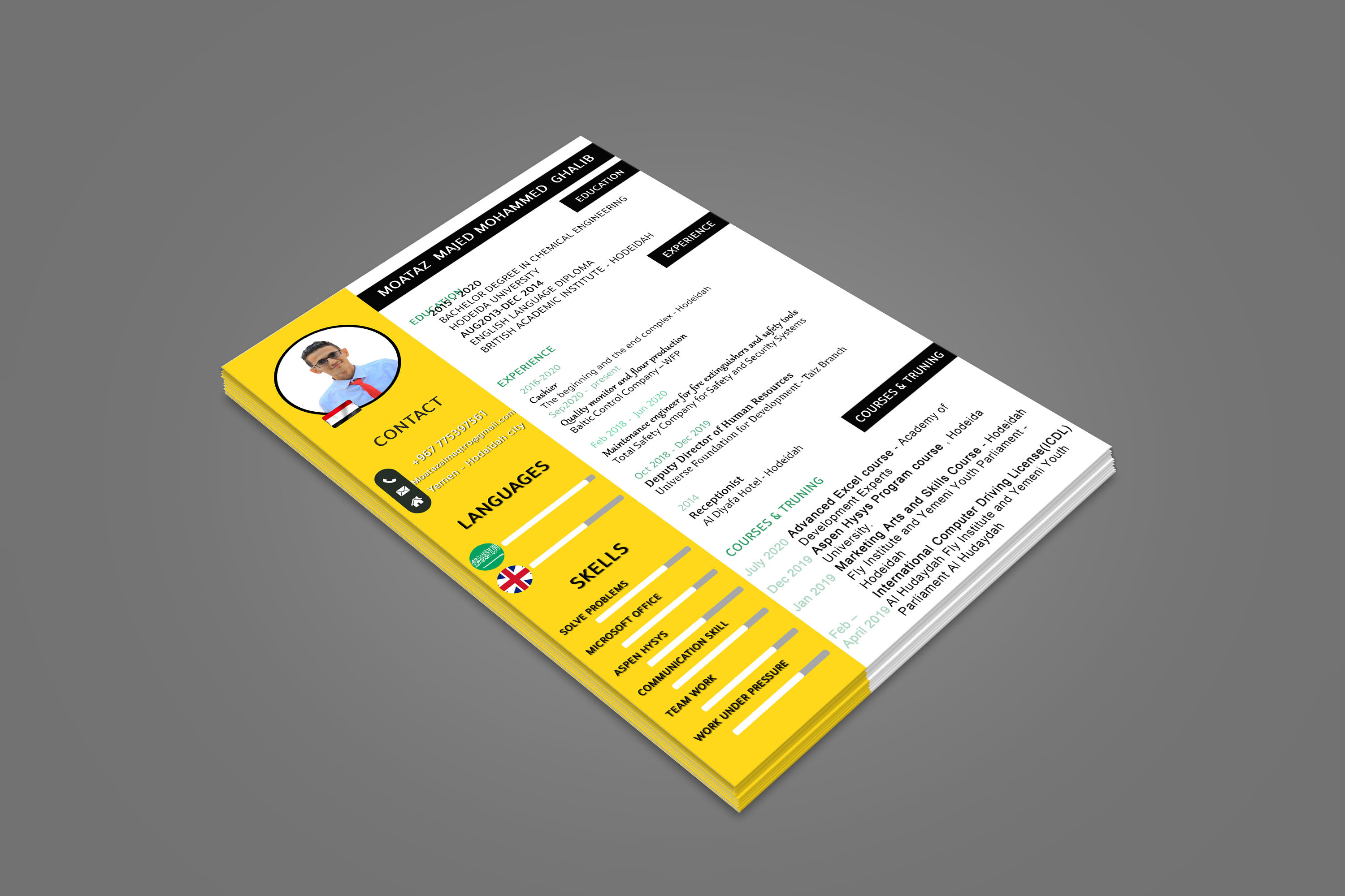 سوف اقوم بعمل سيرة ذاتية أحترافية CV وأنيقة