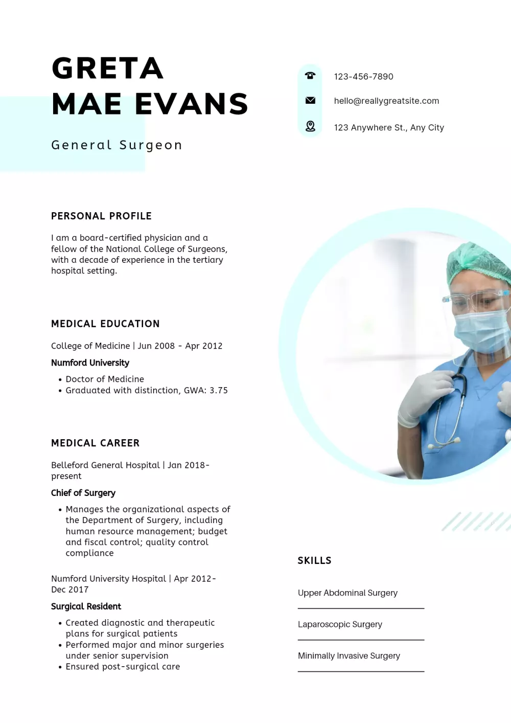 تصميم سيرة ذاتية CV طبية اللغة العربية و الانجليزية