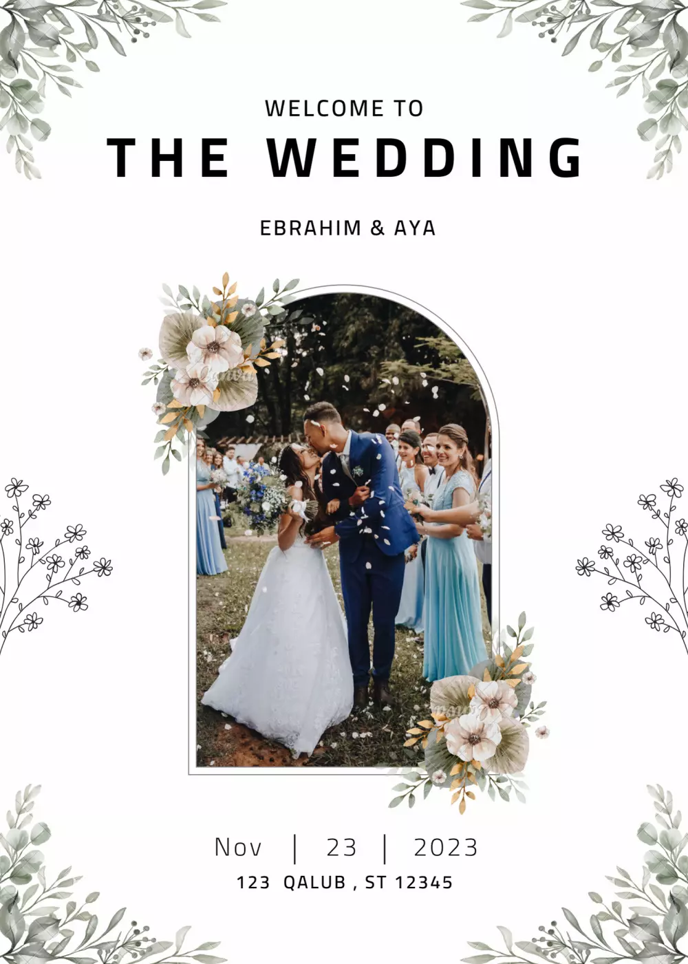 تصميم دعوات الزفاف