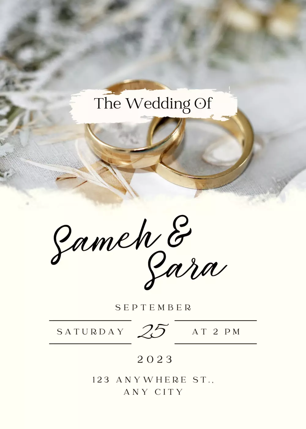 تصميم دعوات الزفاف